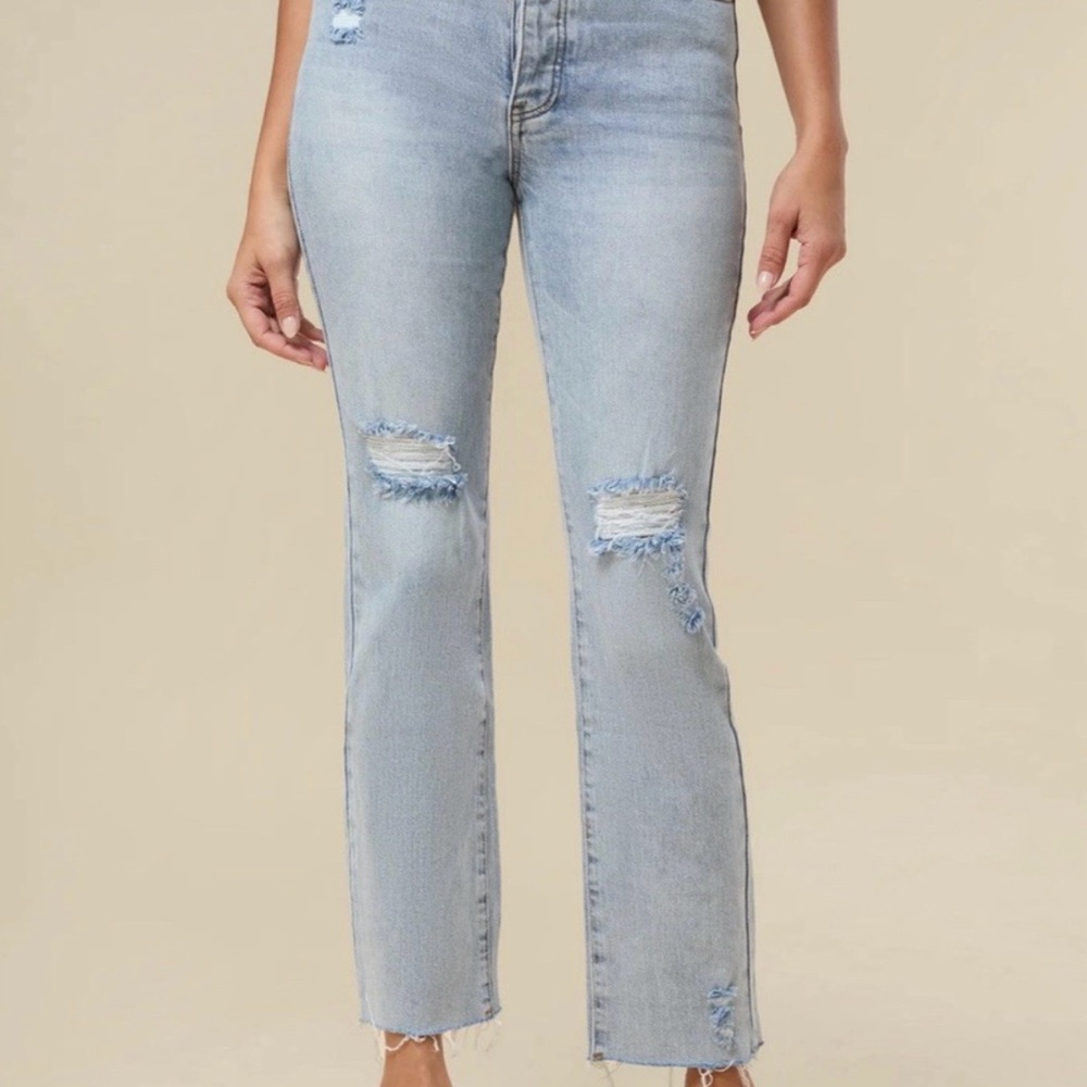 Rachel Parcell Women's Light Blue Distressed Jeans